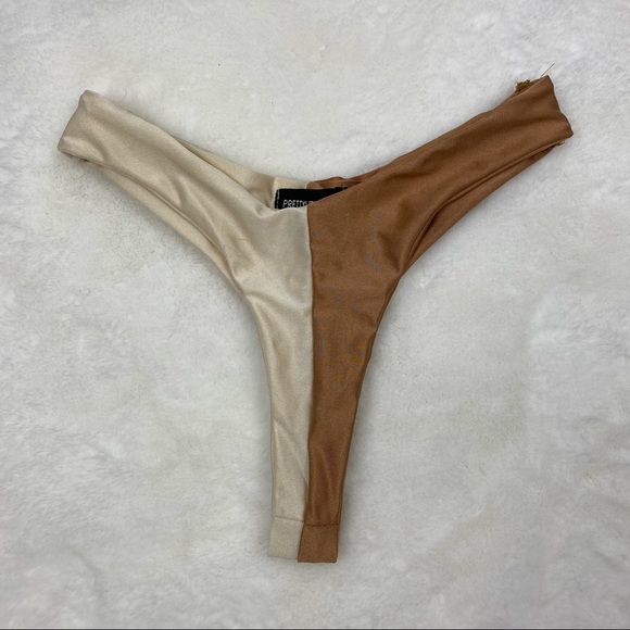 Pretty Little Thing High Waisted Super Cheeky Swim Bottom - Picture 1 of 5